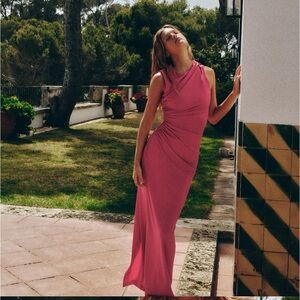 Zara pink maxi dress